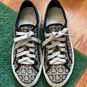 Salvatore Ferragamo Anson Men Sneaker Fashion Gancio Logo Print